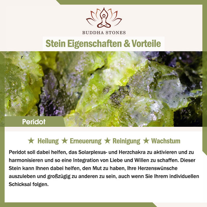 Buddha Stones Glücksarmband aus 925er-Sterlingsilber mit Peridot und Bambusmuster - image 6