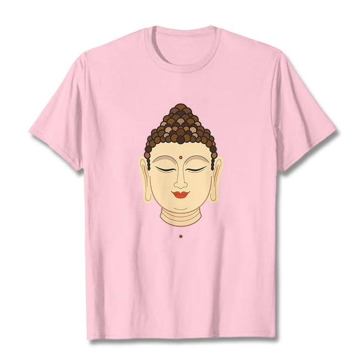 Buddha Stones Meditation Buddha Tee T-Shirt - Hellrosa - 2XL - image 11