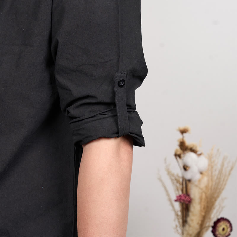 Buddha Stones Einfarbiges Herren-T-Shirt mit Dreiviertelärmeln - image 4