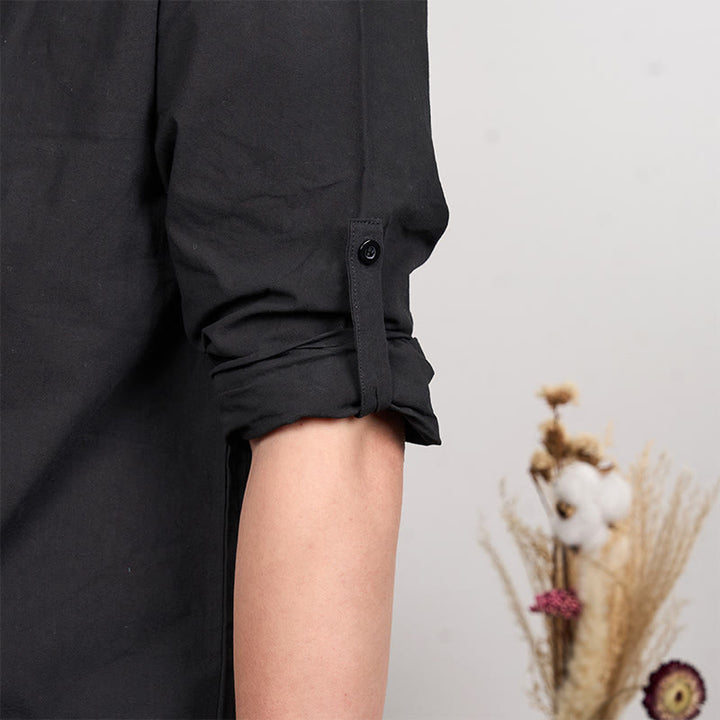 Buddha Stones Einfarbiges Herren-T-Shirt mit Dreiviertelärmeln - image 4