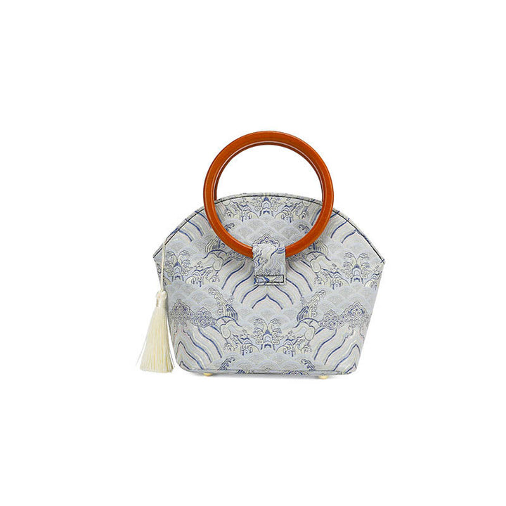 Buddha Stones Glücks-Wolken Shell Print Handtasche