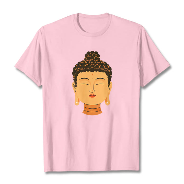 Buddha Stones Gesegnetes Meditations-Buddha-T-Shirt - Hellrosa - 2XL - image 10