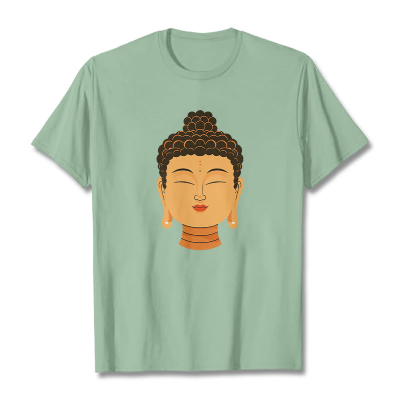 Buddha Stones Gesegnetes Meditations-Buddha-T-Shirt - Hellgrün - 2XL - image 14