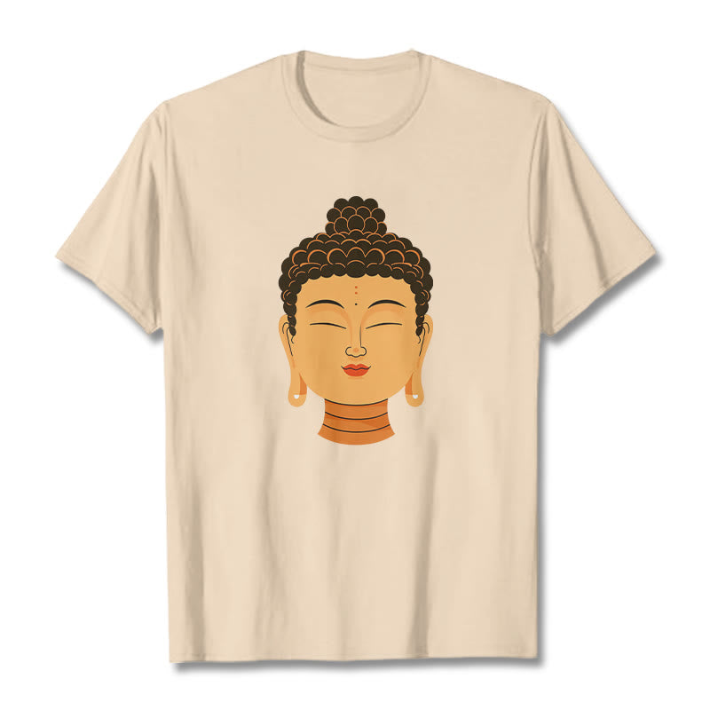 Buddha Stones Gesegnetes Meditations-Buddha-T-Shirt - Biskuit - 2XL - image 16