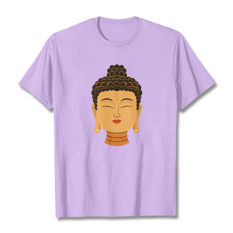 Buddha Stones Gesegnetes Meditations-Buddha-T-Shirt - Pflaume - 2XL - image 12