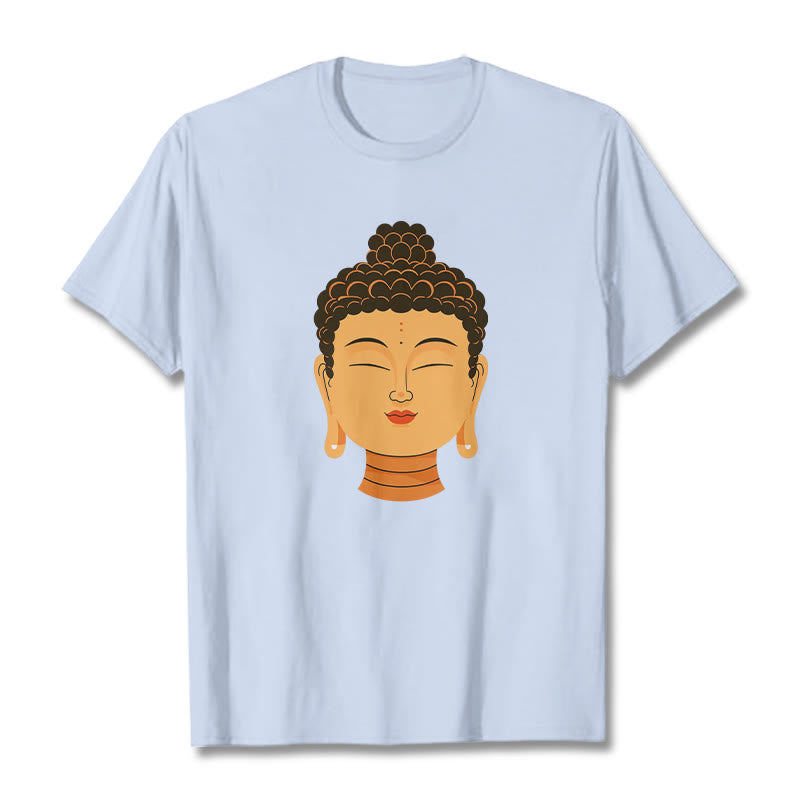 Buddha Stones Gesegnetes Meditations-Buddha-T-Shirt - Hellcyan - 2XL - image 9