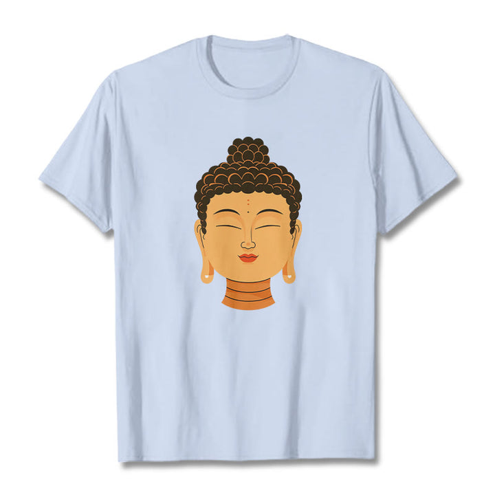 Buddha Stones Gesegnetes Meditations-Buddha-T-Shirt - Hellcyan - 2XL - image 9