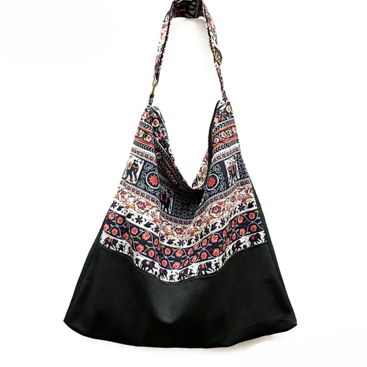 Buddha Stones Baumwoll-Umhängetasche Schultertasche