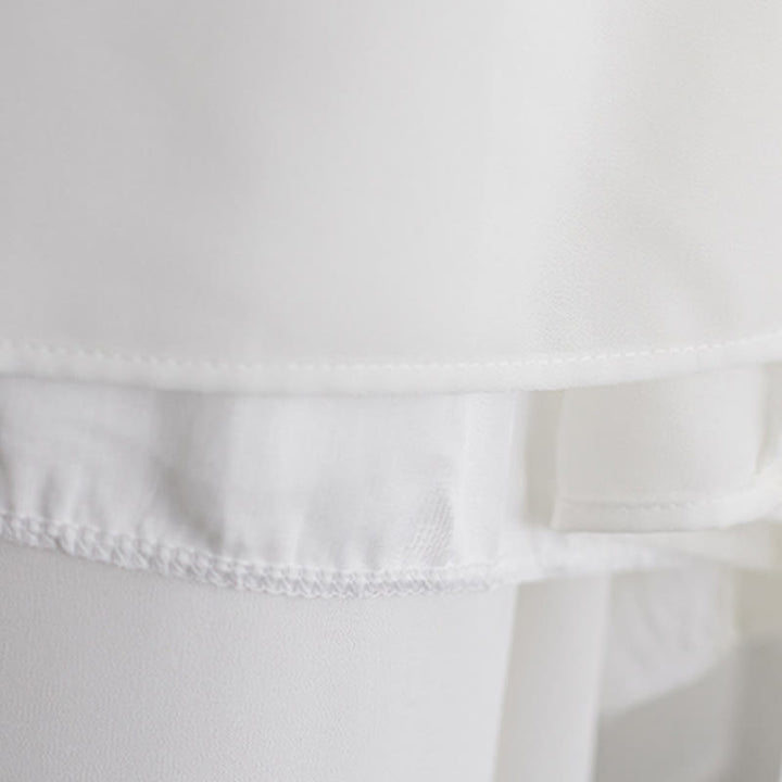 Buddha Stones 2 Stück Froschknopf Langarm Midi-Kleid Weite Hosen Chiffon Zen Damen Set - image 14