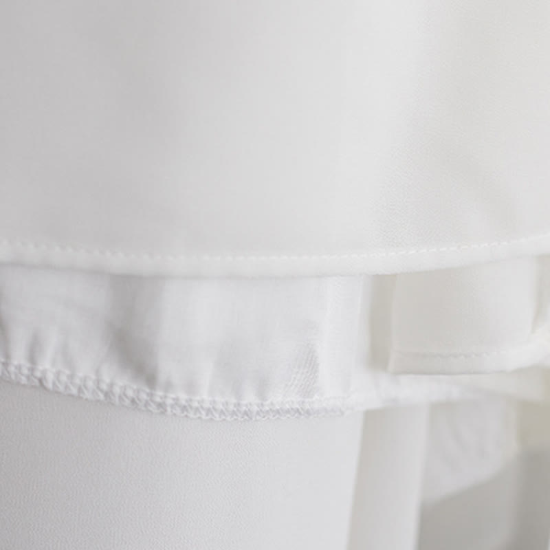 Buddha Stones 2 Stück Froschknopf Langarm Midi-Kleid Weite Hosen Chiffon Zen Damen Set - image 14