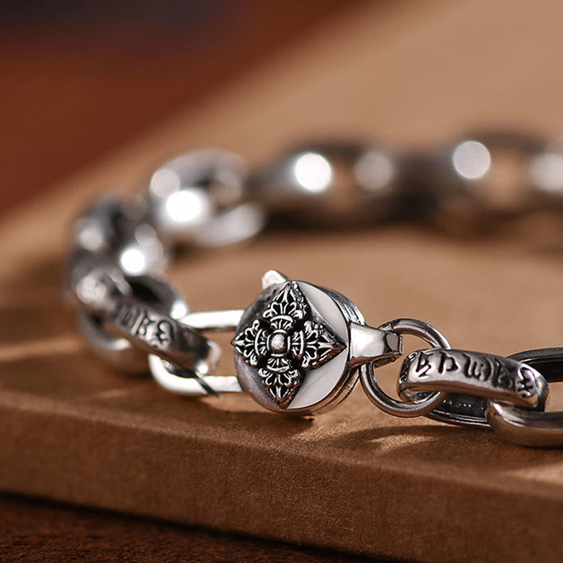 Buddha Stones Armband aus 925er Sterlingsilber mit sechs wahren Worten – Weisheit und Ruhe - image 2