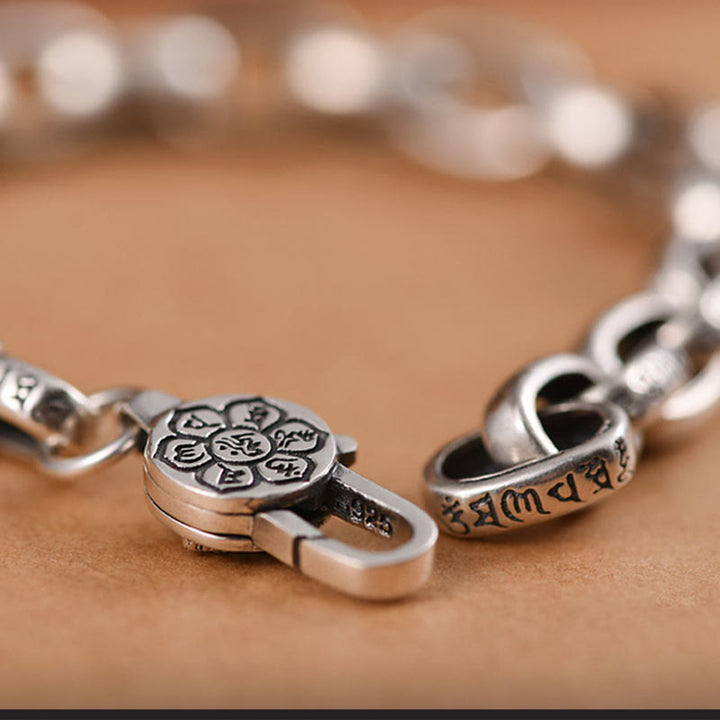Buddha Stones Armband aus 925er Sterlingsilber mit sechs wahren Worten – Weisheit und Ruhe - image 10