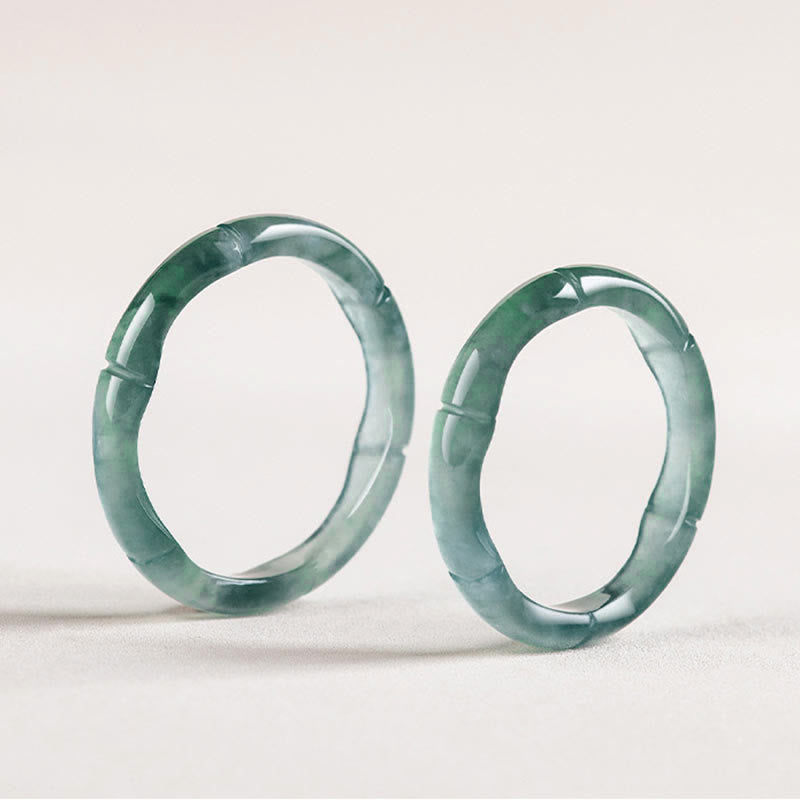 Buddha Stones Ring aus natürlichem Jade und Bambus – Symbol für Wohlstand und Fülle - image 10