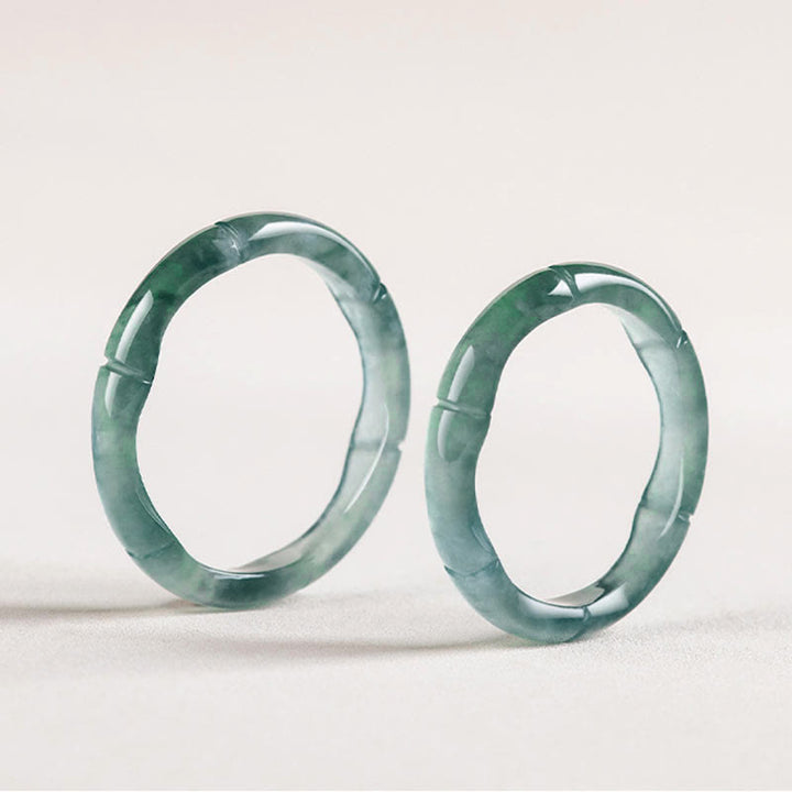 Buddha Stones Ring aus natürlichem Jade und Bambus – Symbol für Wohlstand und Fülle - image 10