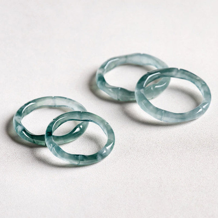 Buddha Stones Ring aus natürlichem Jade und Bambus – Symbol für Wohlstand und Fülle - image 15