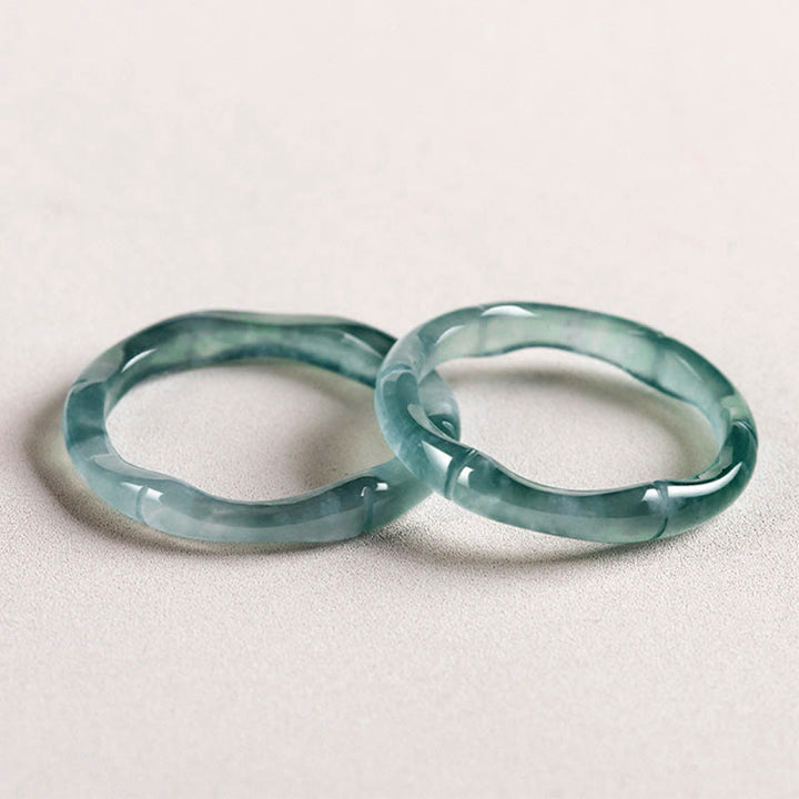 Buddha Stones Ring aus natürlichem Jade und Bambus – Symbol für Wohlstand und Fülle - image 14