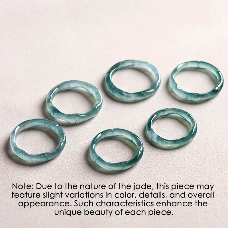 Buddha Stones Ring aus natürlichem Jade und Bambus – Symbol für Wohlstand und Fülle - image 9
