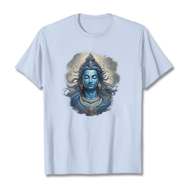 Buddha Stones OM NAMAH SHIVAYA Buddha T-Shirt - Hellcyan - 2XL - image 0