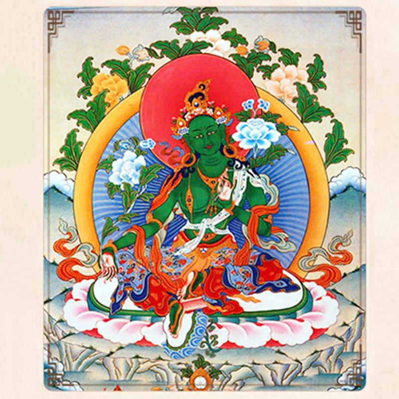 108 Mala-Perlen, natürlicher grüner Achat, Bodhisattva, grüne Tara-Manifestation, Charm-Armband - image 7