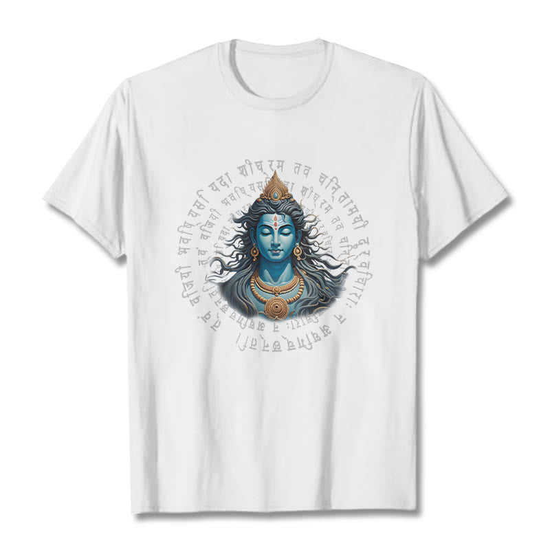Buddha Stones Sanskrit „Du hast gewonnen, wenn du lernst“ T-Shirt - Weiß - 2XL - image 4