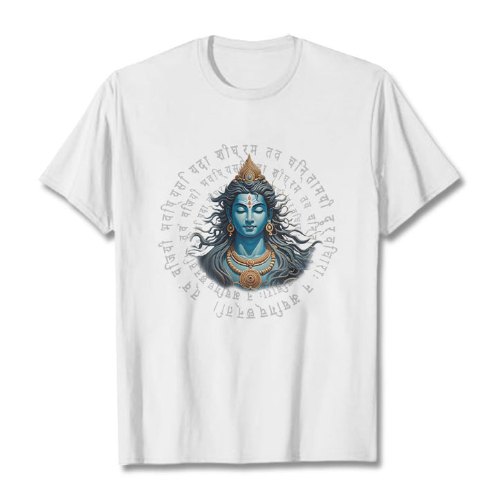 Buddha Stones Sanskrit „Du hast gewonnen, wenn du lernst“ T-Shirt - Weiß - 2XL - image 4