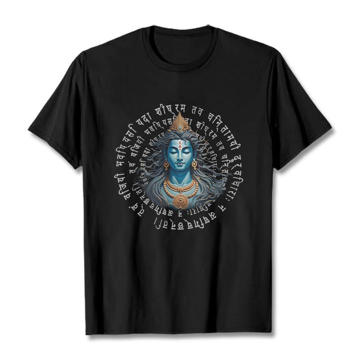 Buddha Stones Sanskrit „Du hast gewonnen, wenn du lernst“ T-Shirt - Schwarz - 2XL - image 0