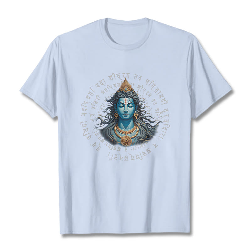Buddha Stones Sanskrit „Du hast gewonnen, wenn du lernst“ T-Shirt - Hellcyan - 2XL - image 17