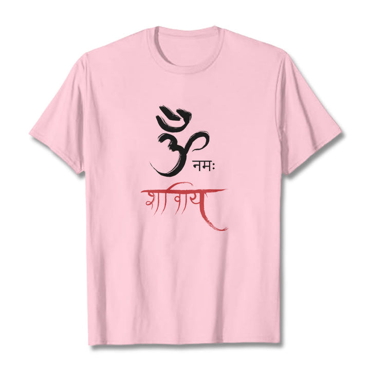 Buddha Stones OM NAMAH SHIVAYA Mantra Sanskrit T-Shirt - Hellrosa - 2XL - image 13