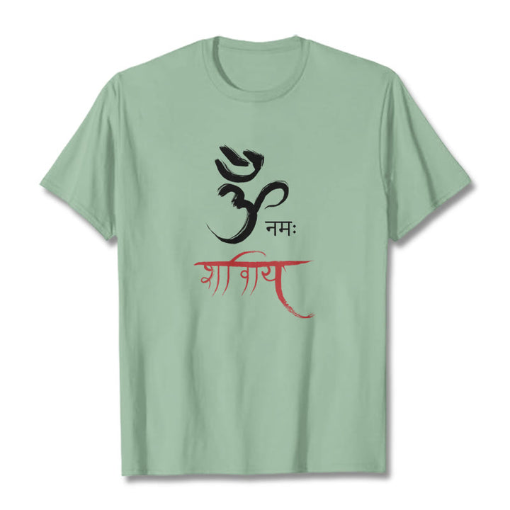 Buddha Stones OM NAMAH SHIVAYA Mantra Sanskrit T-Shirt - Hellgrün - 2XL - image 17
