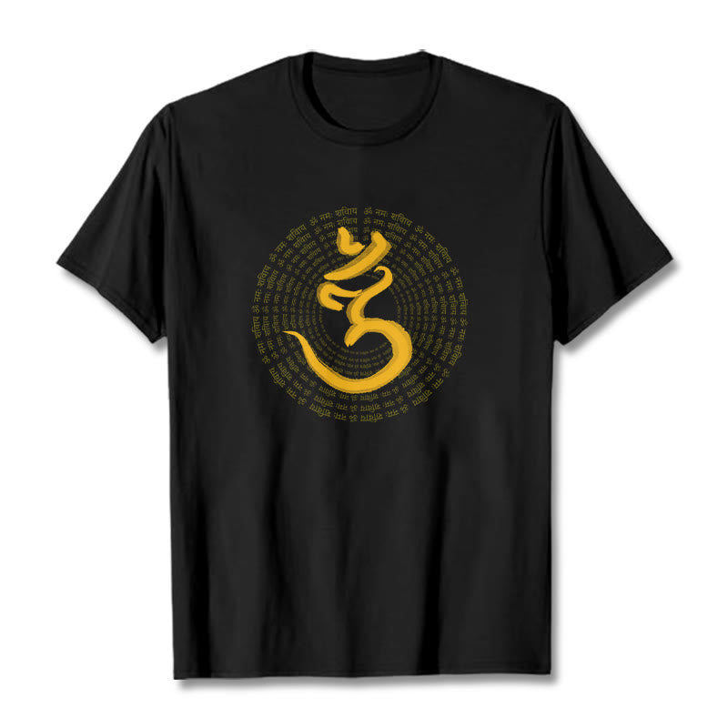Buddha Stones 108 OM NAMAH SHIVAYA Mantra Sanskrit T-Shirt - Schwarz - 2XL - image 3