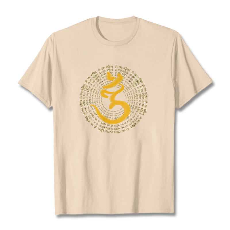Buddha Stones 108 OM NAMAH SHIVAYA Mantra Sanskrit T-Shirt - Biskuit - 2XL - image 10