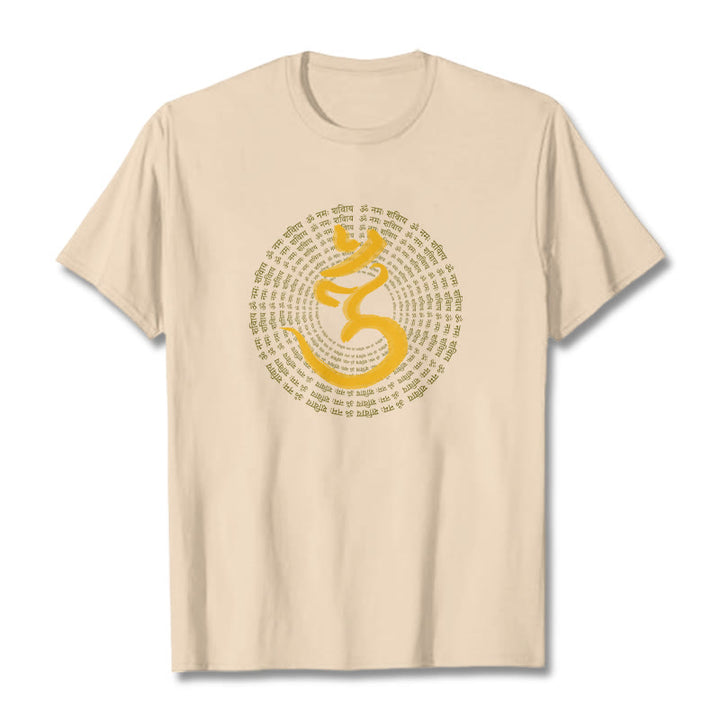 Buddha Stones 108 OM NAMAH SHIVAYA Mantra Sanskrit T-Shirt - Biskuit - 2XL - image 10