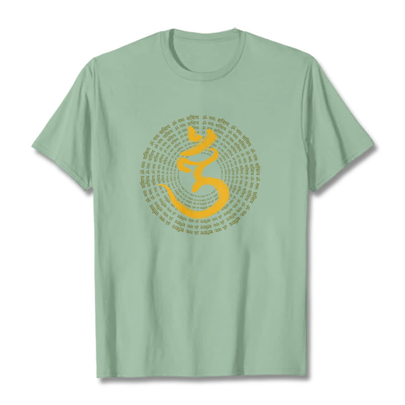 Buddha Stones 108 OM NAMAH SHIVAYA Mantra Sanskrit T-Shirt - Hellgrün - 2XL - image 16