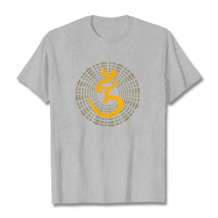 Buddha Stones 108 OM NAMAH SHIVAYA Mantra Sanskrit T-Shirt - Hellgrau - 2XL - image 19