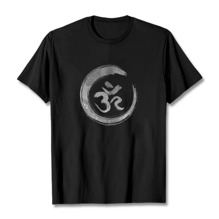 Buddha Stones OM Mantra Sanskrit T-Shirt - Schwarz - 2XL - image 0