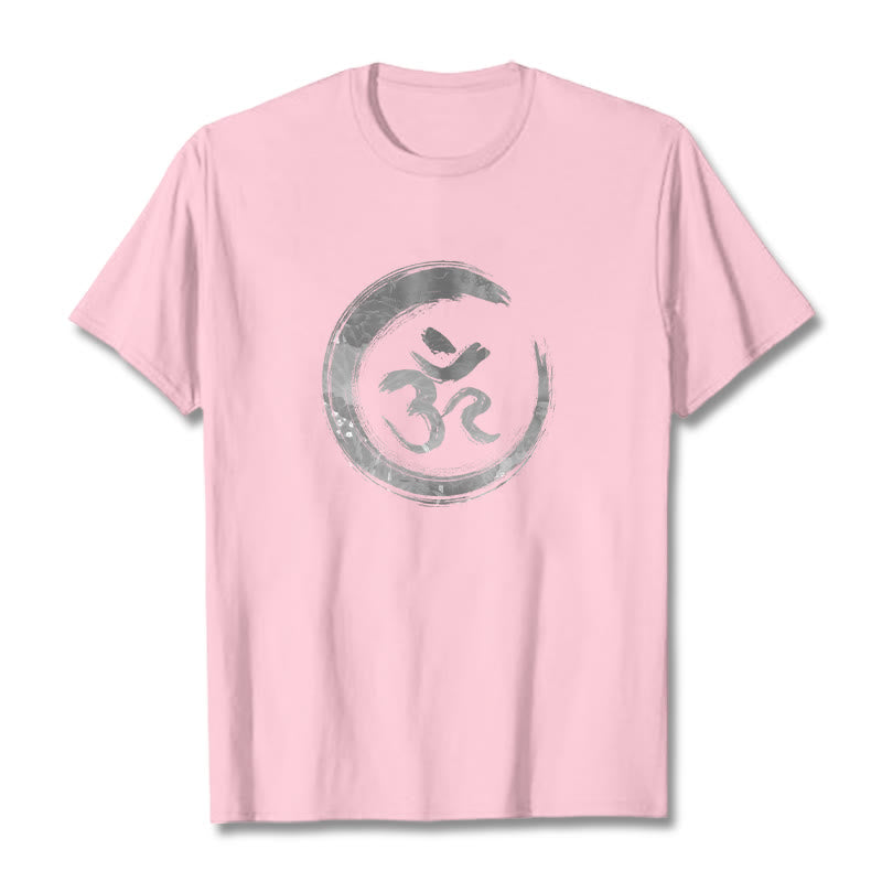 Buddha Stones OM Mantra Sanskrit T-Shirt - Hellrosa - 2XL - image 11
