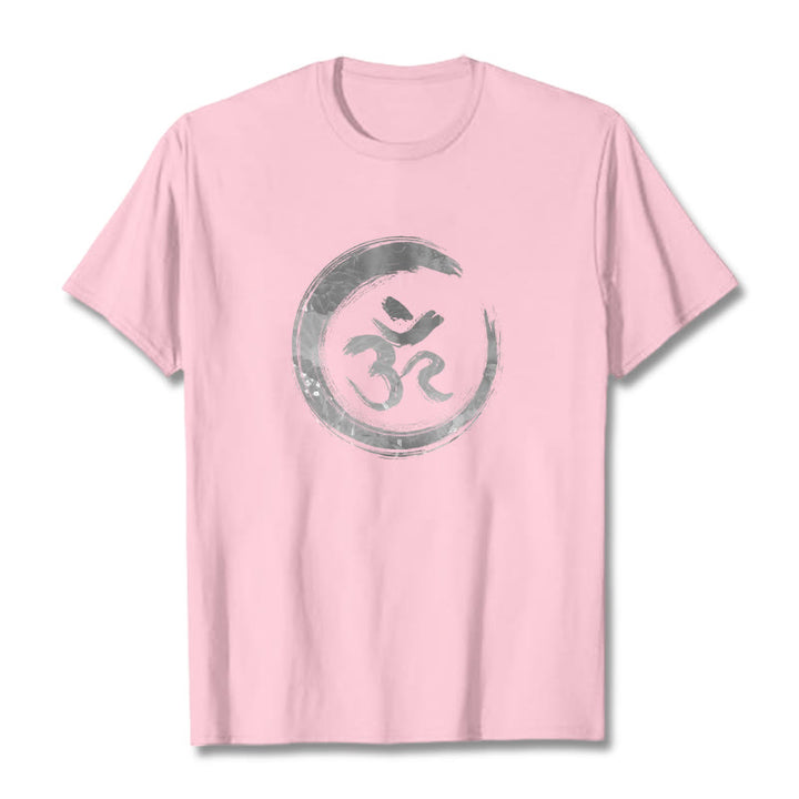 Buddha Stones OM Mantra Sanskrit T-Shirt - Hellrosa - 2XL - image 11