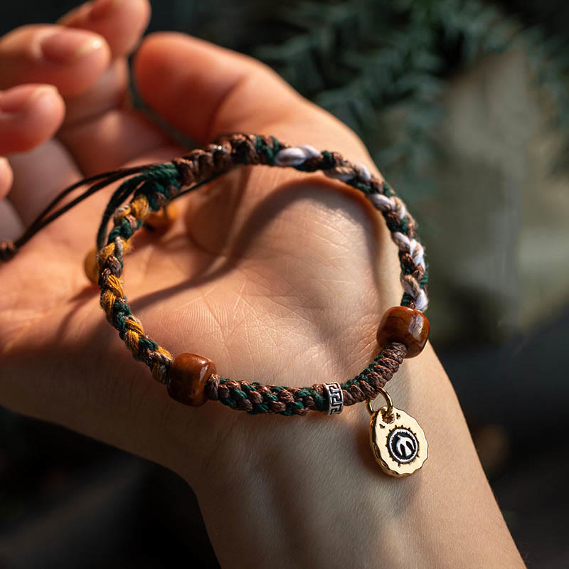 Buddha Stones Tibetisches Knochenperlen-Glücksseilarmband - image 9