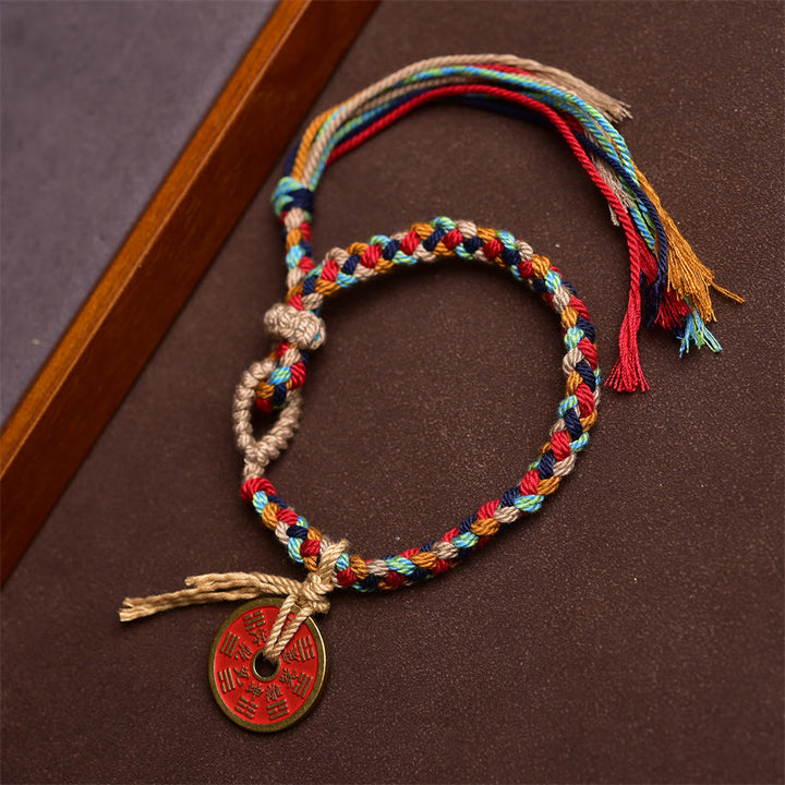 Buddha Stones Handgefertigtes Bagua-Harmonie-Armband aus mehrfarbigem Seil - image 2