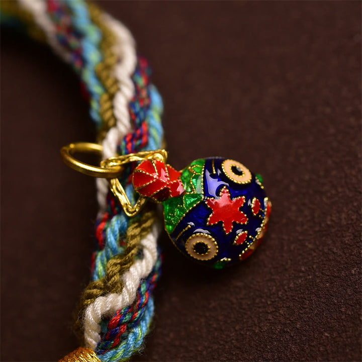 Buddha Stones Handgefertigtes Armband aus Gold mit verschlingender Bestie, Familienheilung und Reinkarnation durch geflochtenen Knoten - image 4