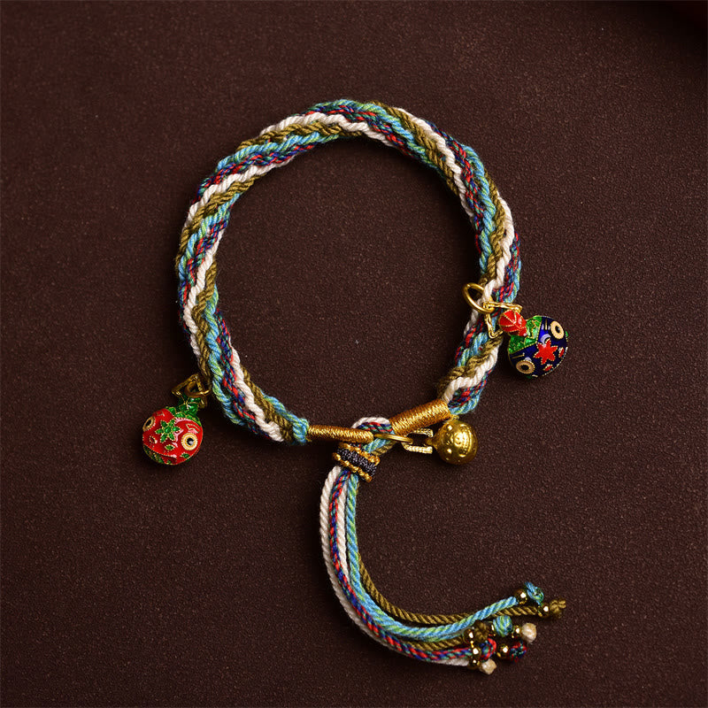 Buddha Stones Handgefertigtes Armband aus Gold mit verschlingender Bestie, Familienheilung und Reinkarnation durch geflochtenen Knoten - image 2