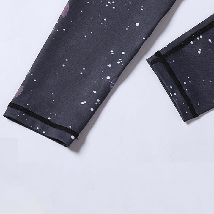 Buddha Stones Kirschblüten Sakura Linien Print Sport Yoga Cropped Leggings Damen Yoga Capri Hosen - image 8