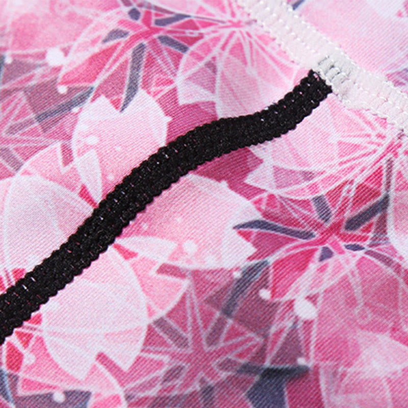Buddha Stones Kirschblüten Sakura Linien Print Sport Yoga Cropped Leggings Damen Yoga Capri Hosen - image 6