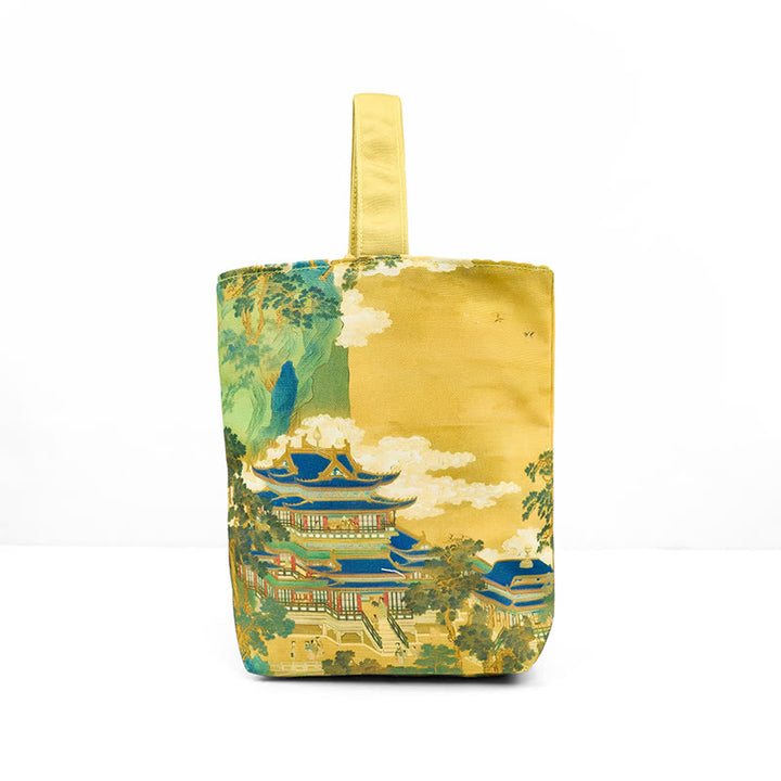 Buddha Stones Unsterbliche Pavillons Rosen Leinwand Handtasche - image 2