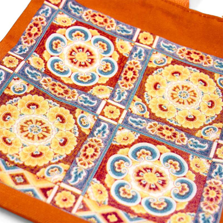 Buddha Stones Dunhuang fliegende Apsaras Lotus Buddha-Statuen Leinwand-Tasche - image 13