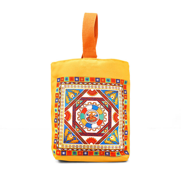 Buddha Stones Dunhuang fliegende Apsaras Lotus Buddha-Statuen Leinwand-Tasche - image 16