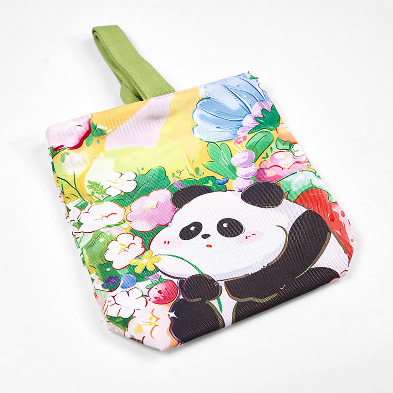 Buddha Stones Panda Orchidee Loquat Canvas Handtasche - image 3