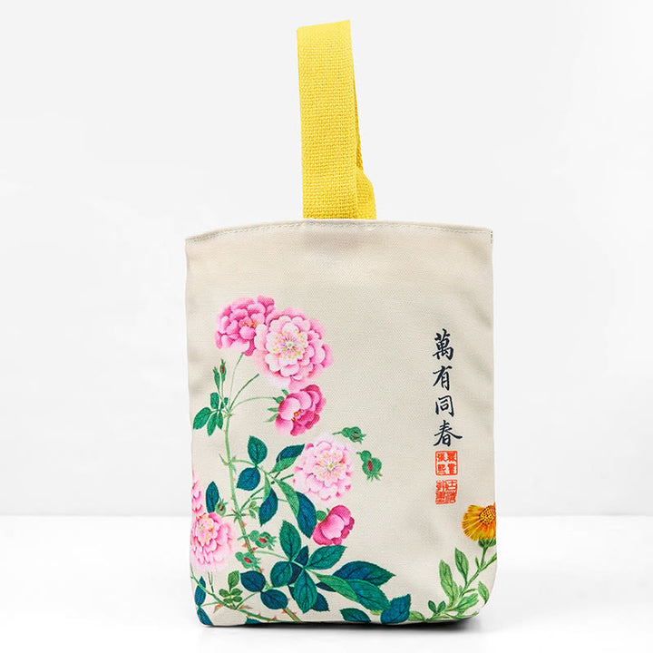 Buddha Stones Pfingstrosen-Canvas-Handtasche - image 8
