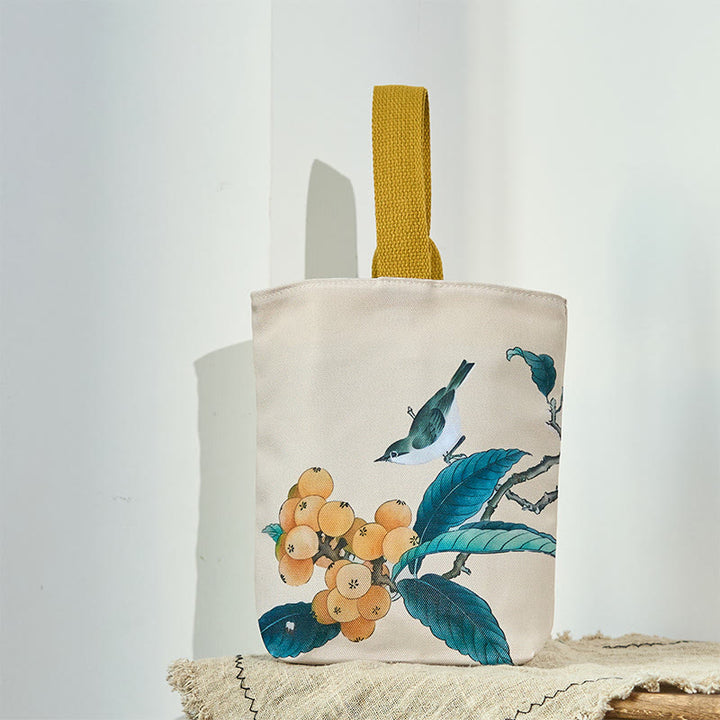 Buddha Stones Loquat Bird Canvas-Handtasche