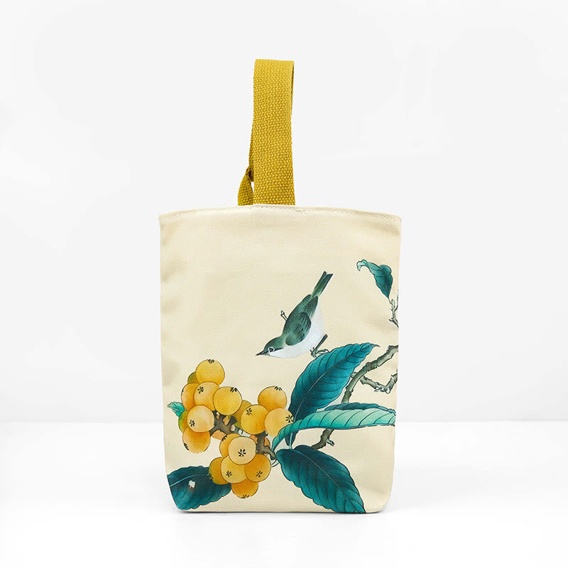 Buddha Stones Loquat Bird Canvas-Handtasche